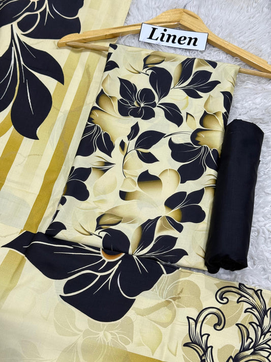 Linen Printed 3pc