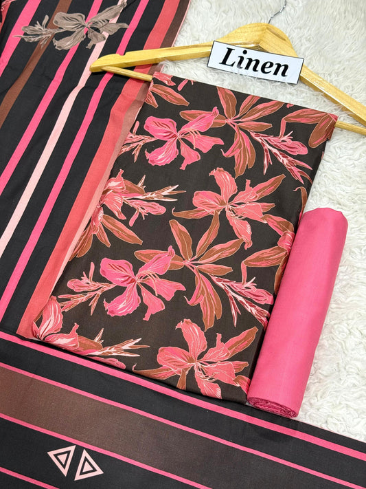 Linen Printed 3pc