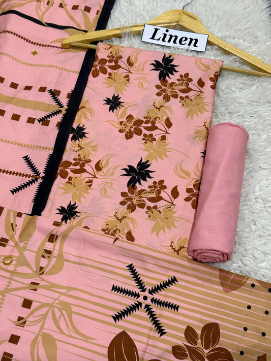 Linen Printed 3pc