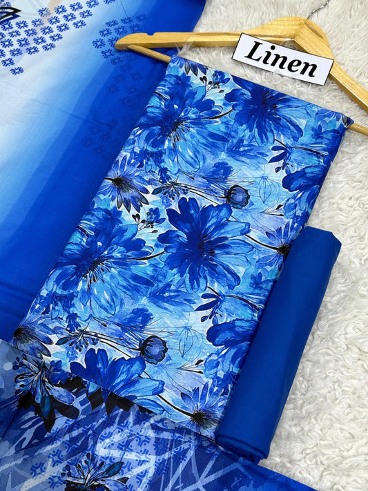 Linen Printed 3pc