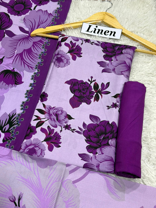 Linen Printed 3pc