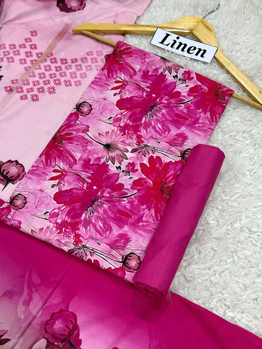 Linen Printed 3pc